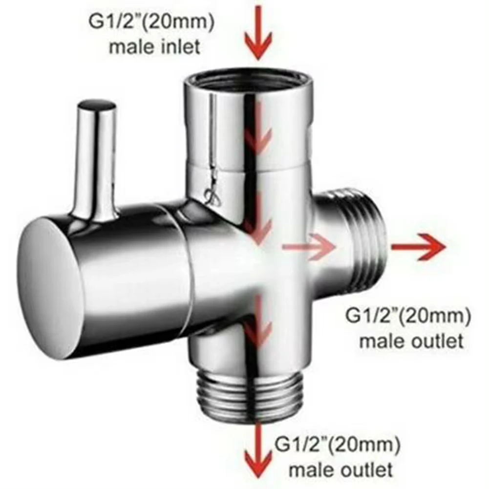 G1/2in 3 Way Diverter Valve T- - огляд і ціна Shower Valve Cartridge
