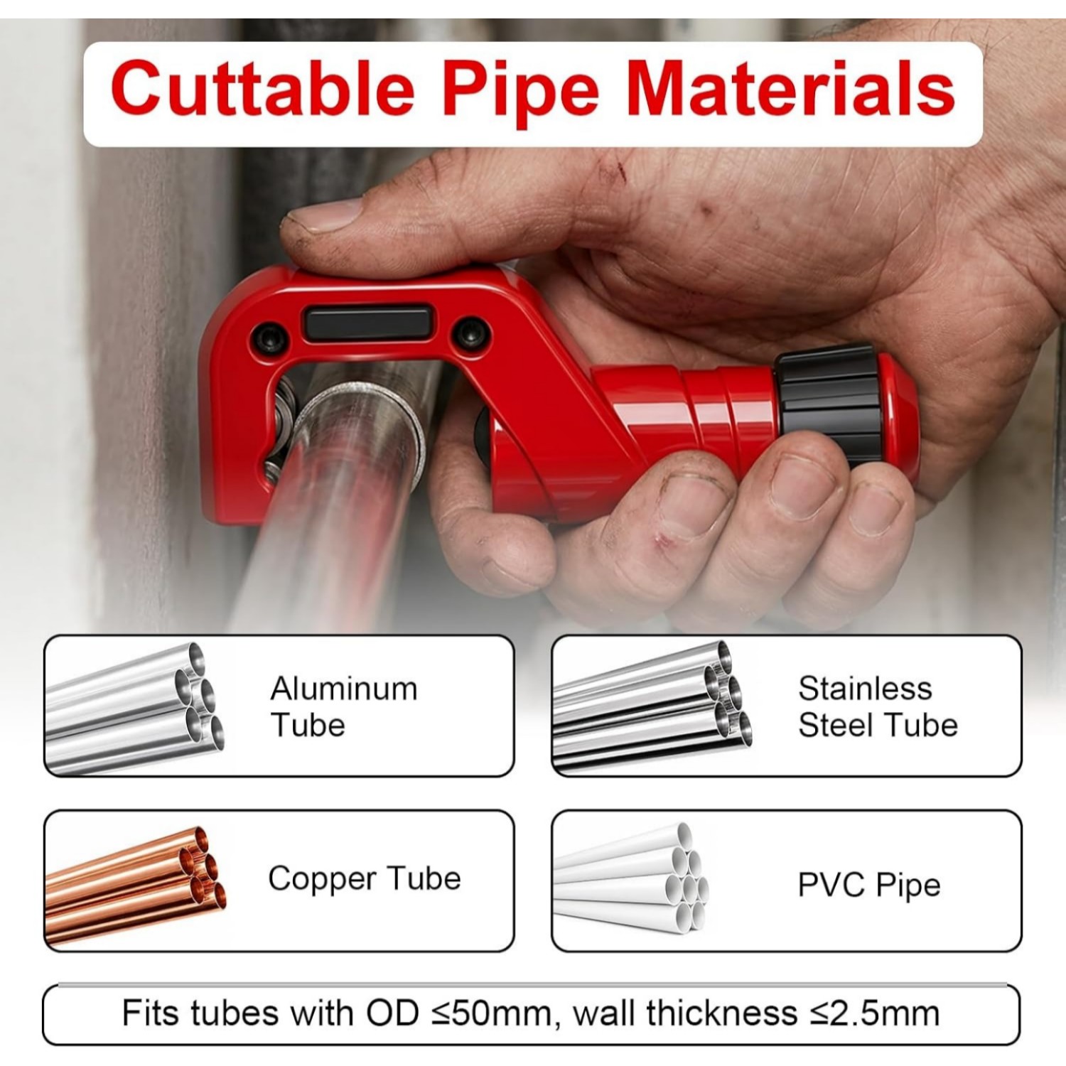 Heavy Duty 4PCS Pipe Tubing Cu - огляд і ціна Pipe Cutter Ratchet