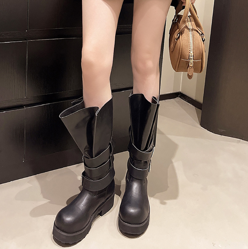 Retro Belt Buckle Square Heels - огляд і ціна Pipe Bending Spring