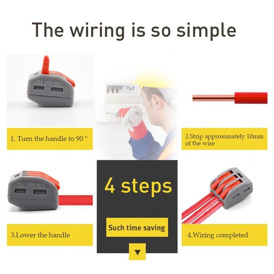 30/48 Pcs Fast Wiring Connecto - огляд і ціна Push Fit Connector