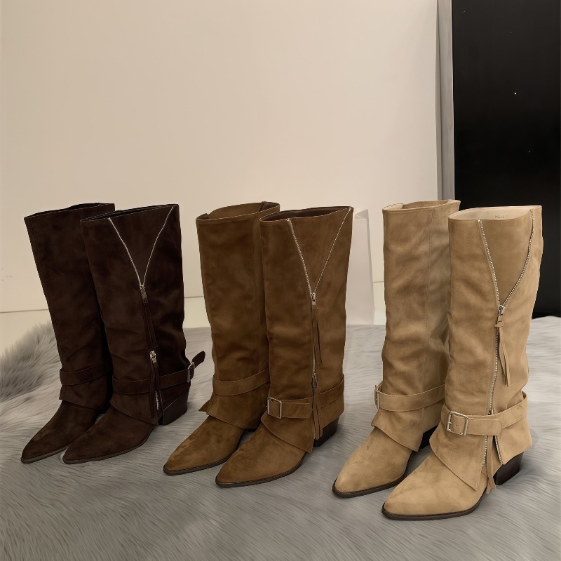 Women's Boots Vintage Suede Le - огляд і ціна Pipe Bending Spring