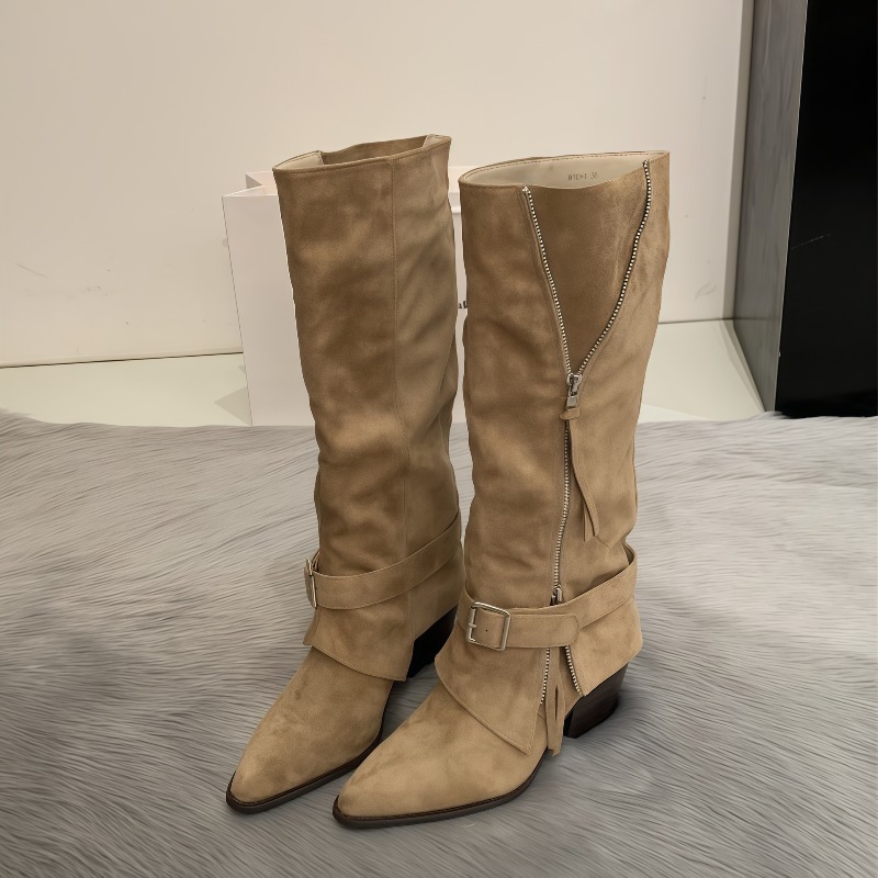 Women's Boots Vintage Suede Le - огляд і ціна Pipe Bending Spring