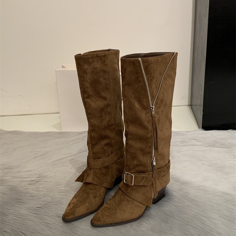Women's Boots Vintage Suede Le - огляд і ціна Pipe Bending Spring